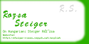 rozsa steiger business card